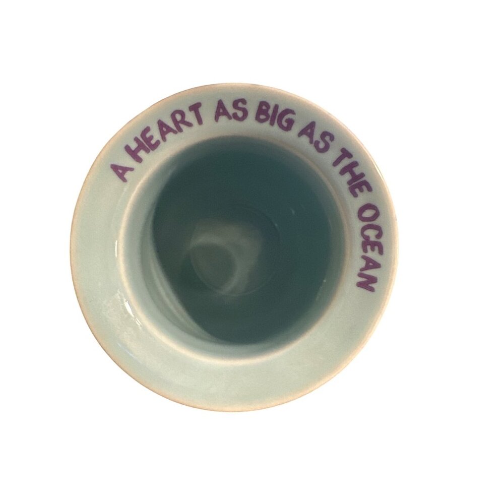 Disney Store Ariel Mug Purple With Flounder Design "A Heart As Big As The Ocean" - Picture 3 of 5